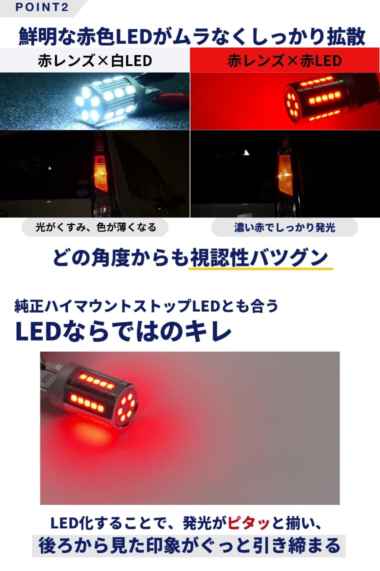 Amazon.co.jp: fcl.(エフシーエル) S25 led シングル ブレーキランプ